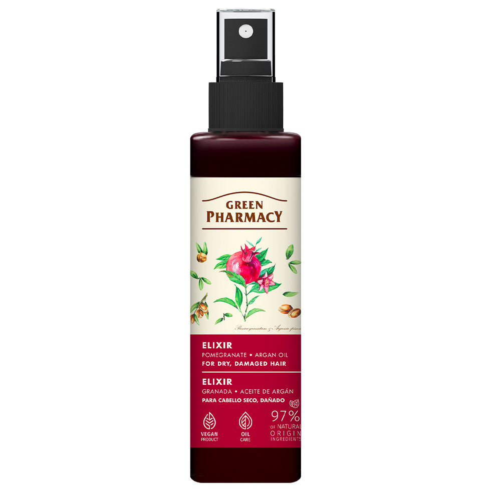 Herbal elixir with pomegranate and argan oil for dry and damaged hair – 150 ml