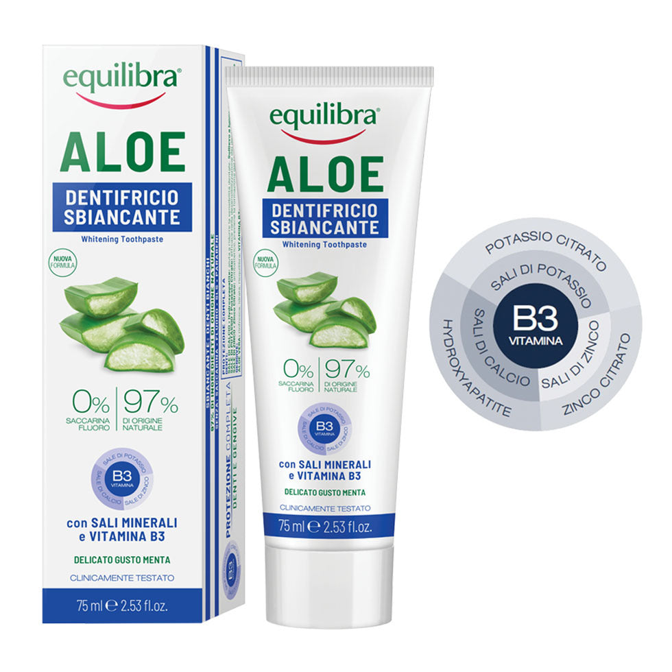 Aloe vera gel toothpaste with whitening effect, 75 ml
