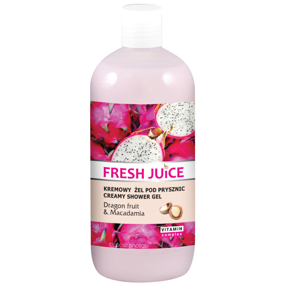 Fresh Juice Toning Shower Gel with Dragon Fruit and Macadamia, 500 ml