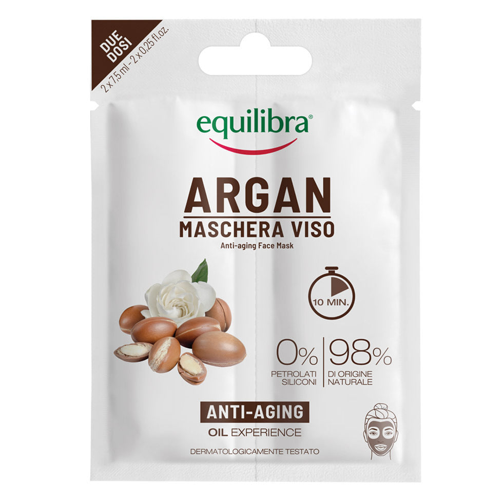 Anti-aging face mask with argan oil, 2 x 7.5 ml