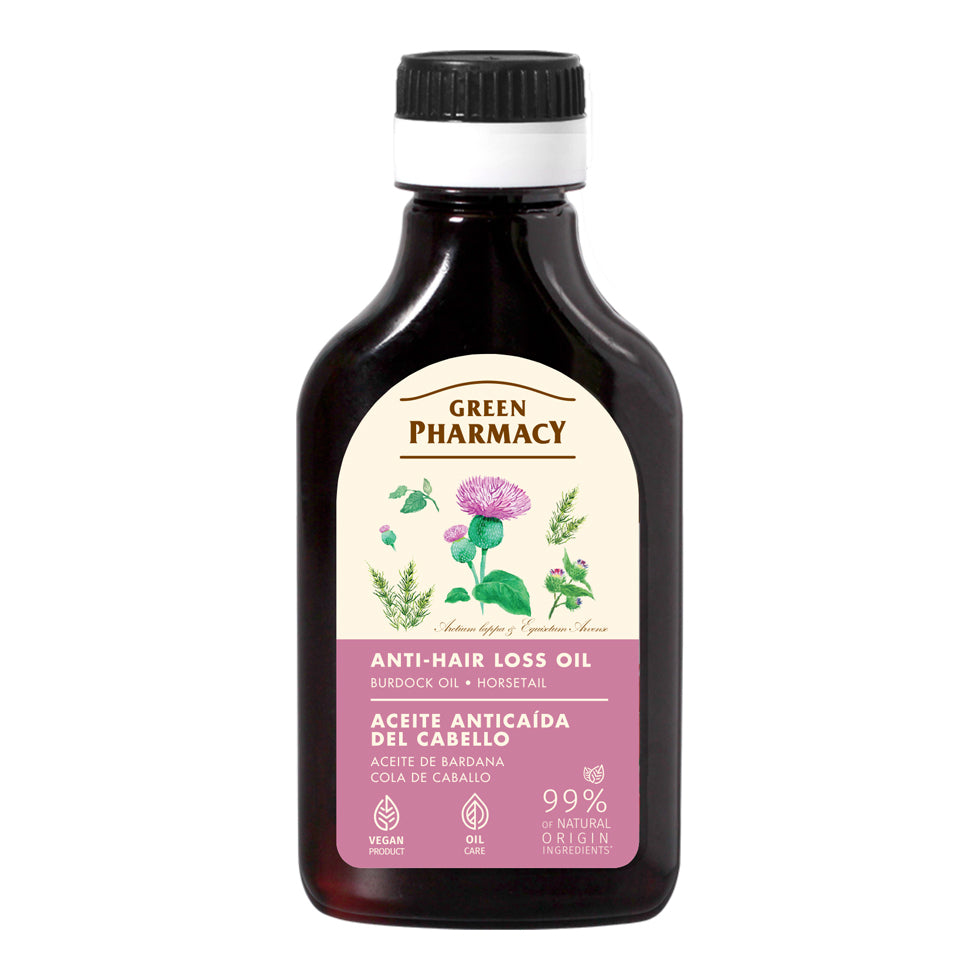 Herbal scalp oil with burdock and horsetail, against hair loss, 100 ml