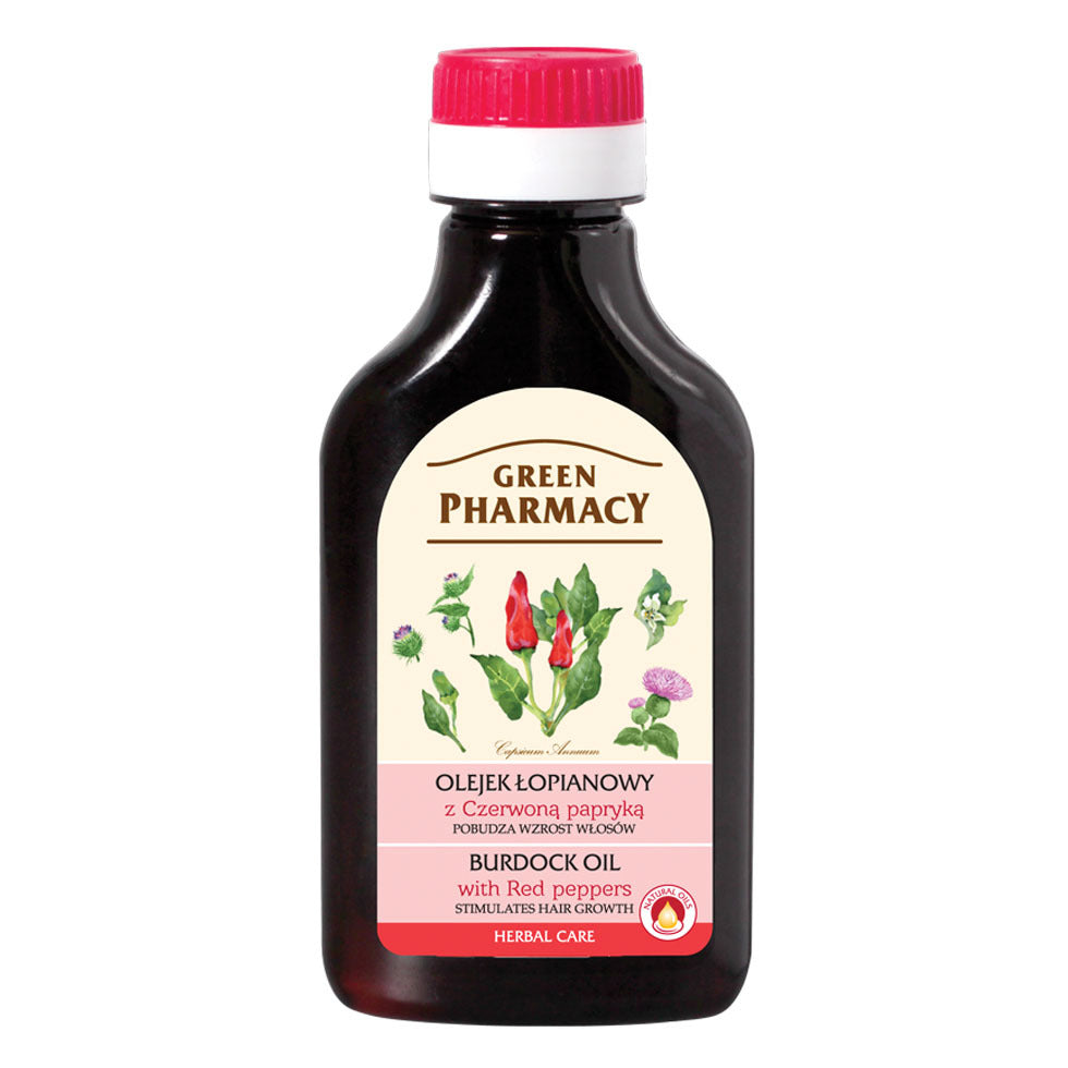 Herbal scalp oil with burdock and chili peppers, 100 ml