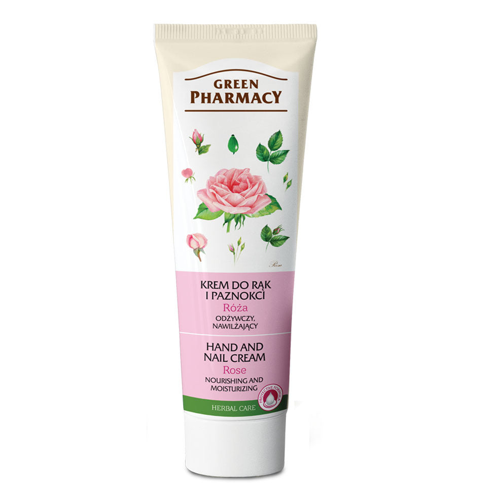 Hand and nail cream with rose - for nourishment and hydration, 100 ml