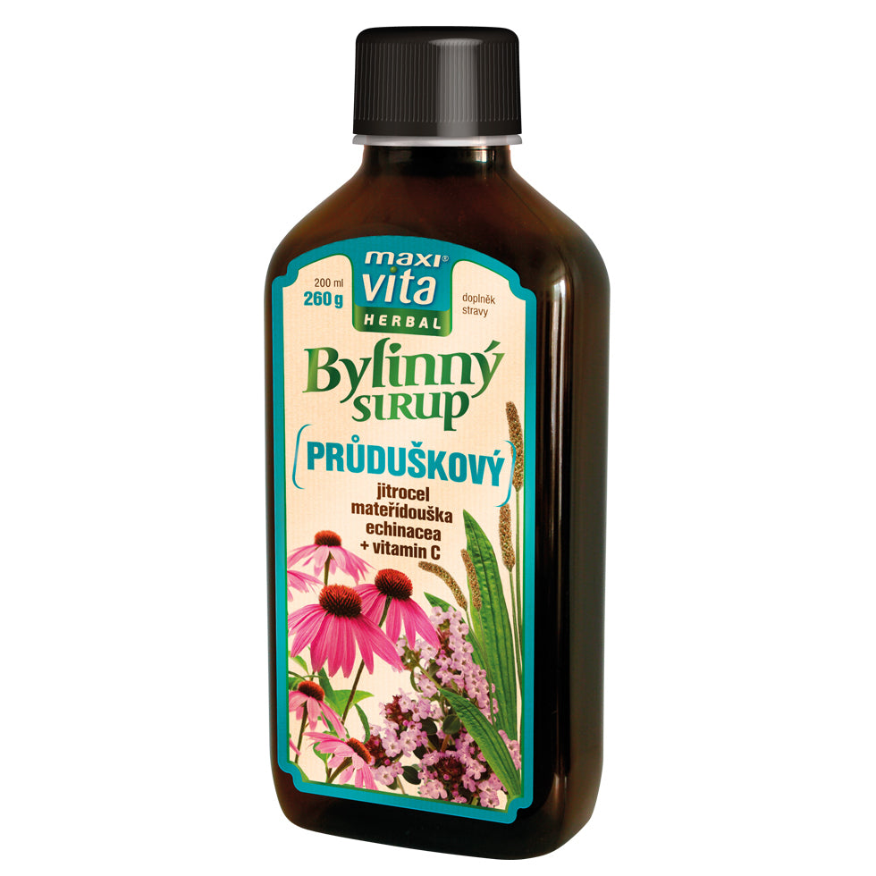 Maxi Vita Herbal Syrup with Plantain, Thyme and Echinacea 200 ml, SKU 30726