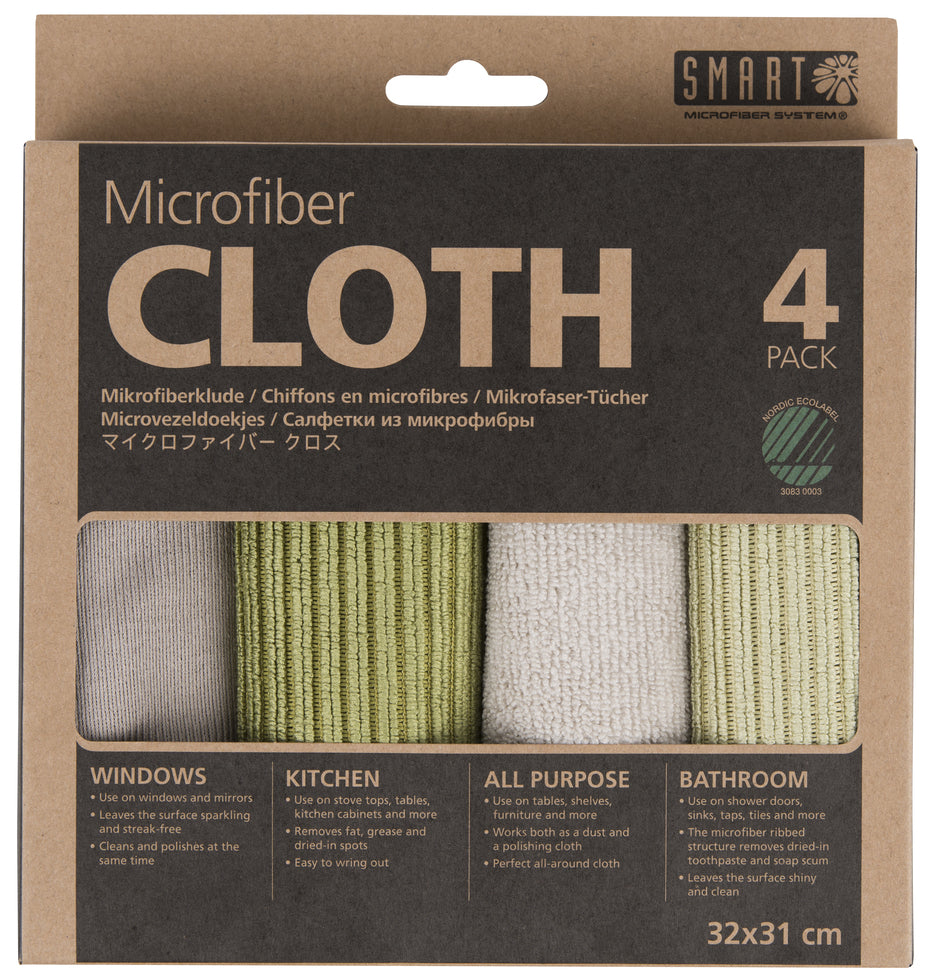 Set of 4 microfiber towels