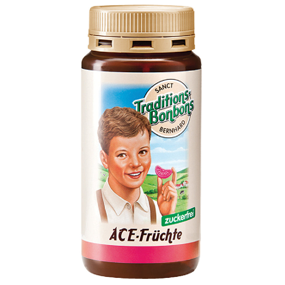 Children's fruit candies with vitamins A, C and E for children, sugar-free, 170 g candies