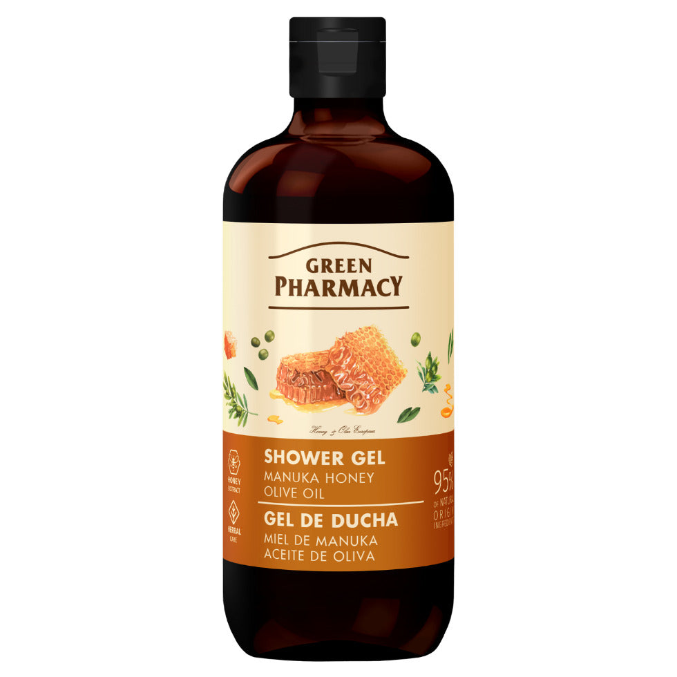 Shower gel with manuka honey and olive oil, 500 ml