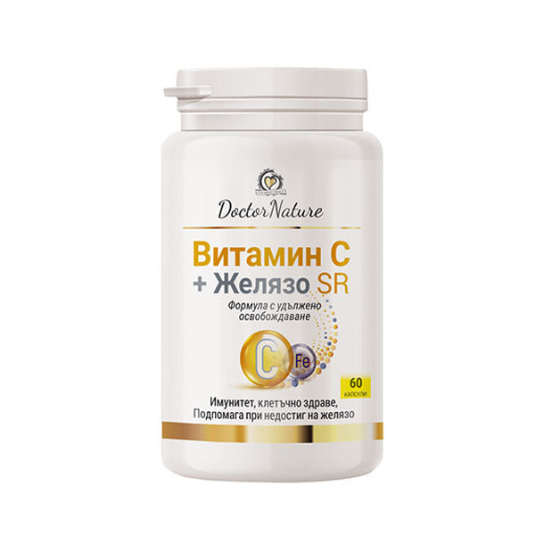 Dr. Nature Vitamin C + Iron Extended Release, 60 Capsules