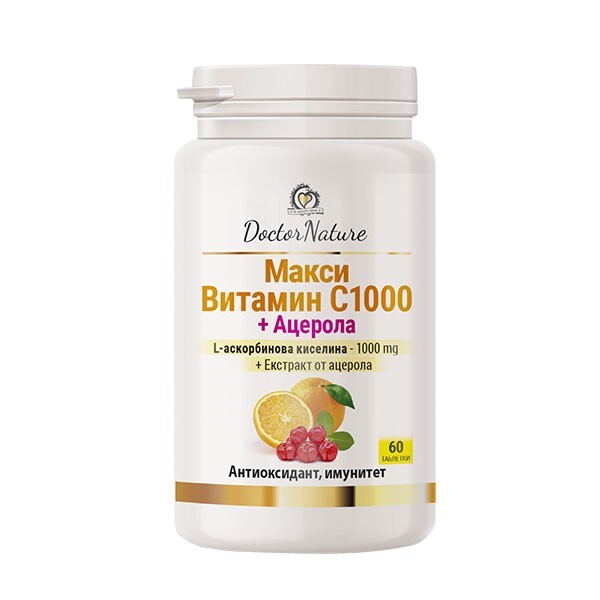 Dr. Nature Maxi Vitamin C1000 + Acerola, 60 tablets